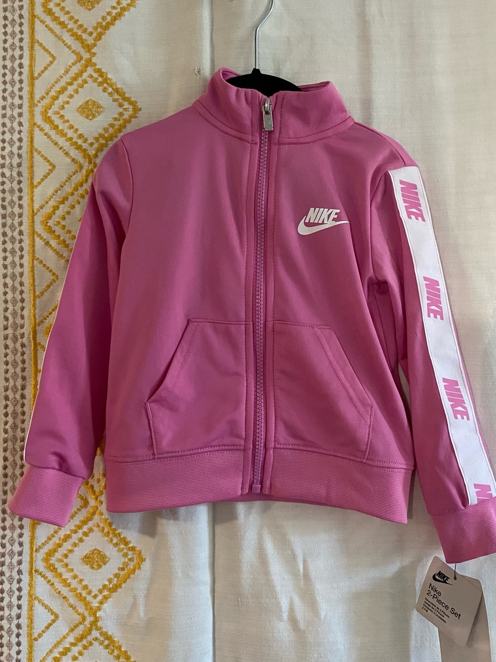 Nike Kids' Pink Full-Zip Track Jacket